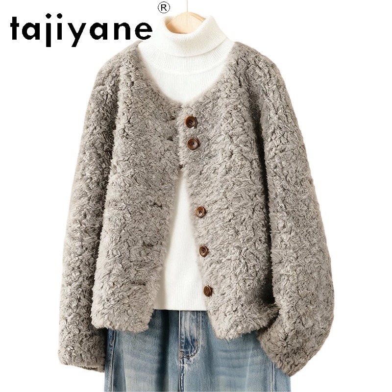 Wool Coat Peacoat - TAJIYANE 100% Wełniany Płaszcz z Prawdziwej